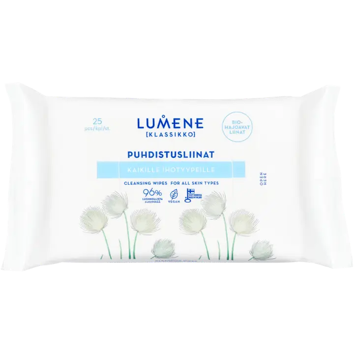 Lumene KLASSIKKO Puhdistusliinat kaikille ihotyypeille 25kpl