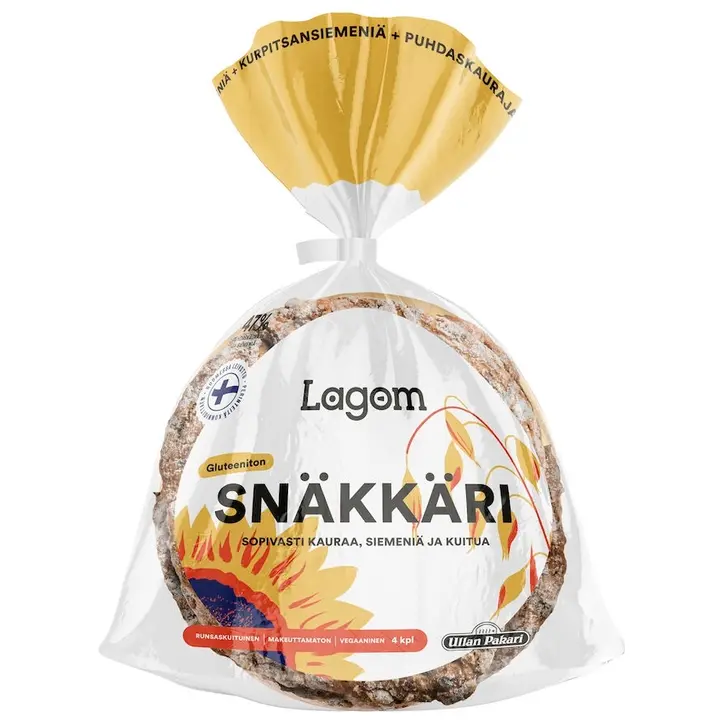240g Lagom Snäkkäri Gluteeniton siemennäkkileipä