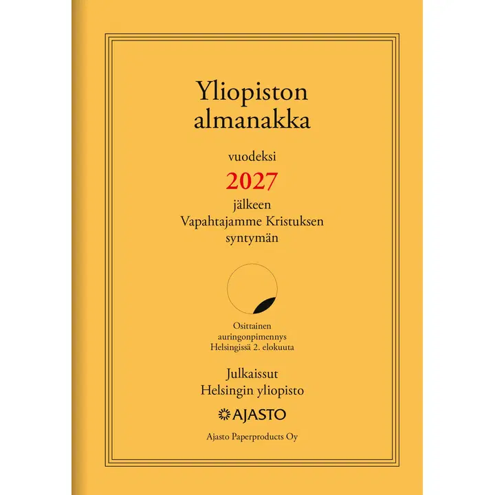 Ajasto Yliopiston almanakka A6