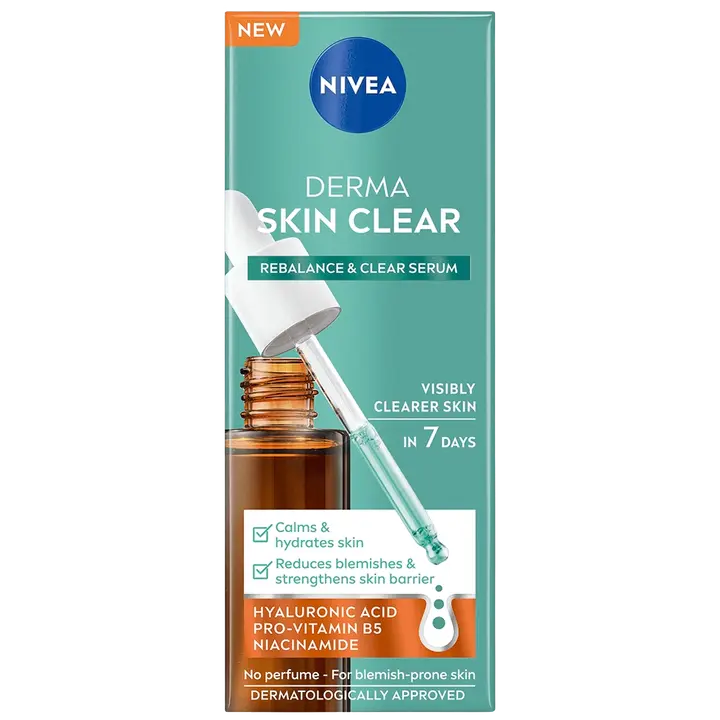 NIVEA Derma Skin Clear Rebalance & Clear Serum -kasvoseerumi 30ml