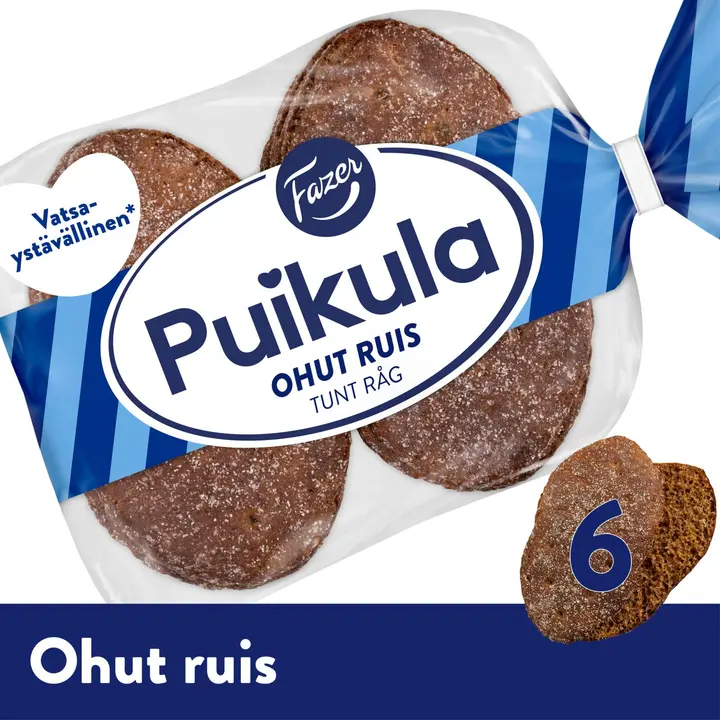 Fazer Puikula Ohut ruis 6kpl 210g