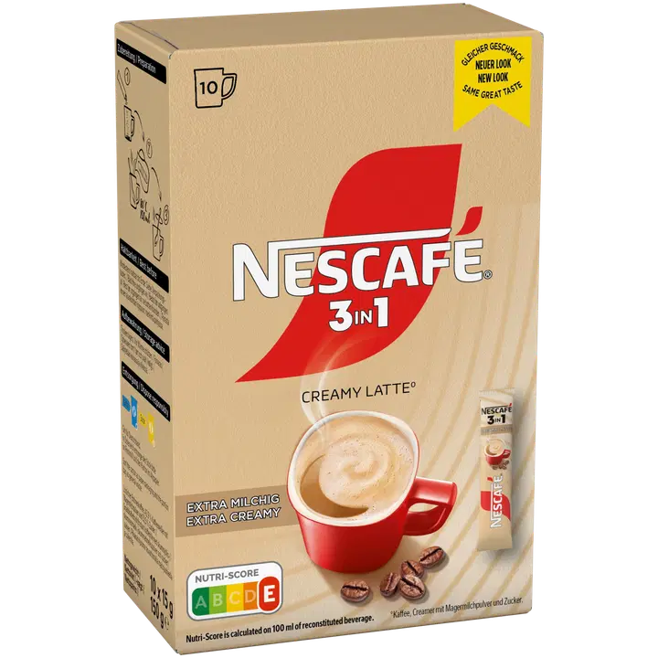 Nescafé 3in1 Creamy Latte 10kpl/150g pikakahvi