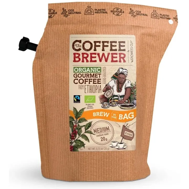 Grower's Cup Coffee 21 g Kahvi Ethiopia, Fairtrade & Organic
