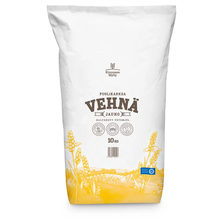 Kinnusen Mylly Puolikarkea vehnäjauho 10 kg