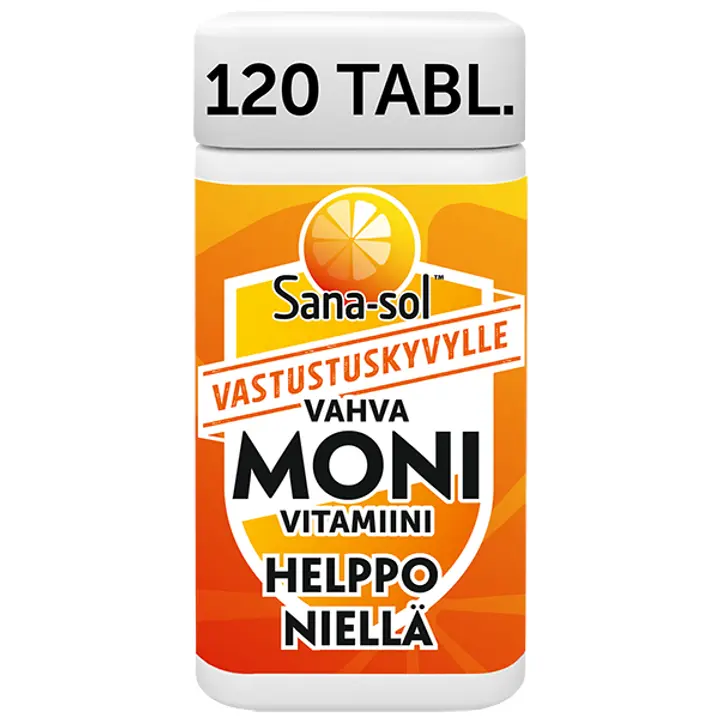 Sana-sol vahva monivitamiini ravintolisä 120 tabl / 104 g