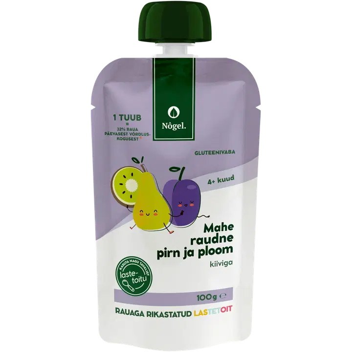 Nogel Mahe raudne pirni-ja ploomipüree kiiviga, 4k, 100 g