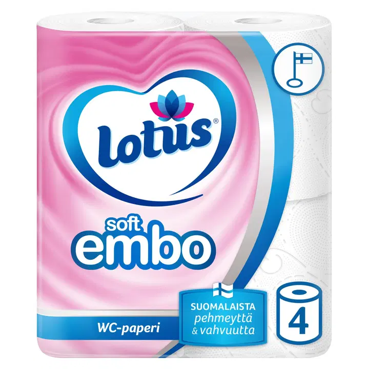 LOTUS Soft Embo WC-paperi 4 rll