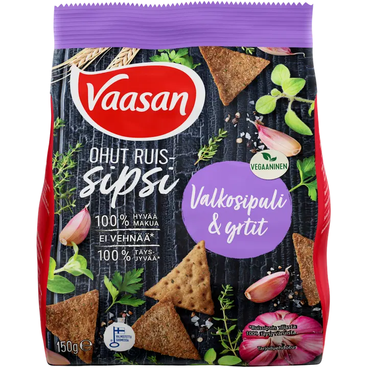 Vaasan Ruissipsi Valkosipuli & Yrtit 150g