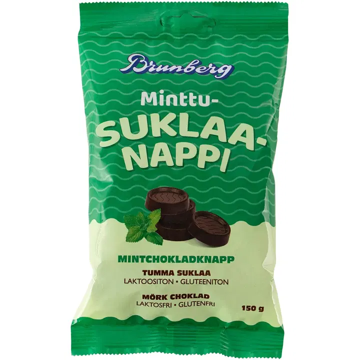 Brunberg Tumma Minttusuklaanappi 150g