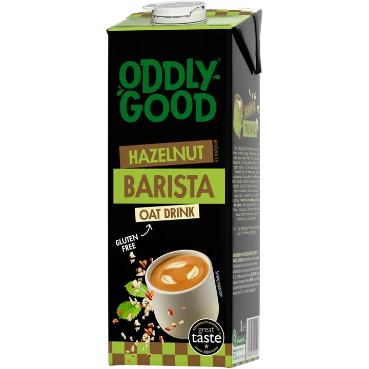 Oddlygood® Barista kaurajuoma 1 l hasselpähkinä UHT gluteeniton