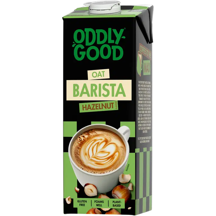 Oddlygood® Barista kaurajuoma 1 l hasselpähkinä UHT gluteeniton