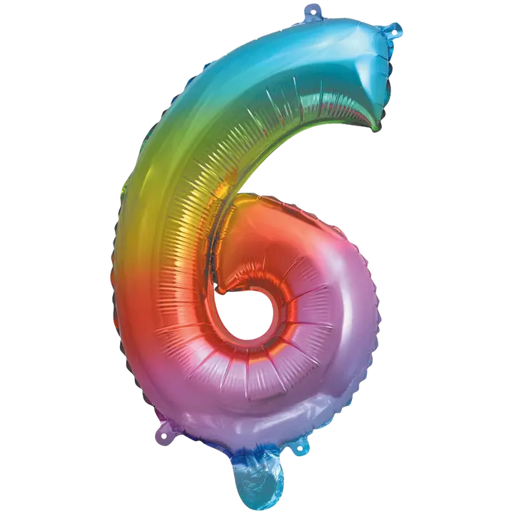 Decorata Party foliopallo Rainbow 35 cm No. 6
