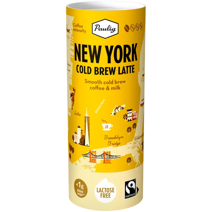 Paulig New York Cold Brew Latte 235 ml laktoositon maitokahvijuoma