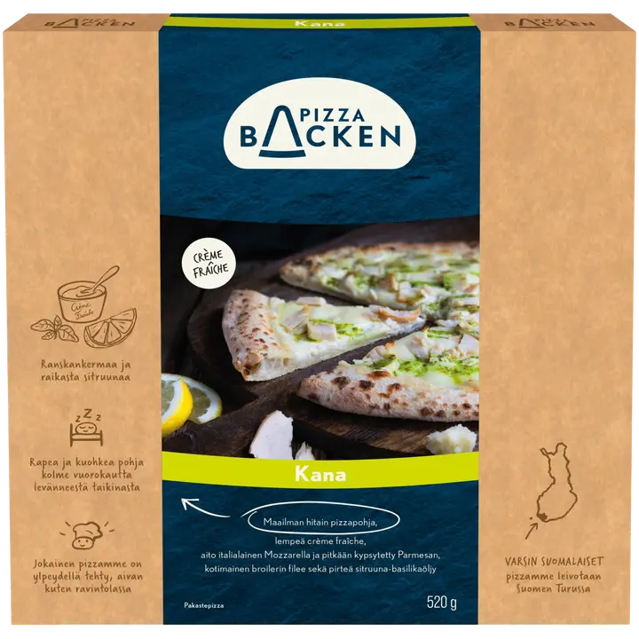 Pizza Backen Kana 520g pakastepizza