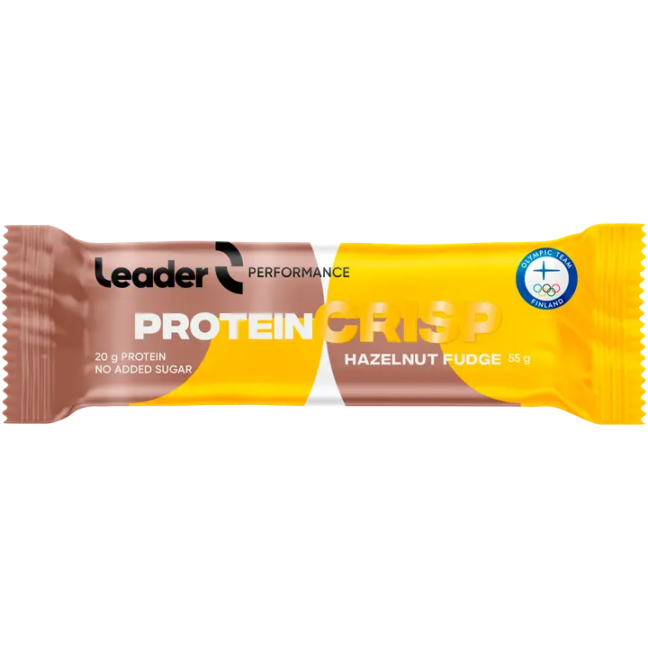 Leader Performance Protein Crisp Hazelnut Fudge proteiinipatukka 55 g