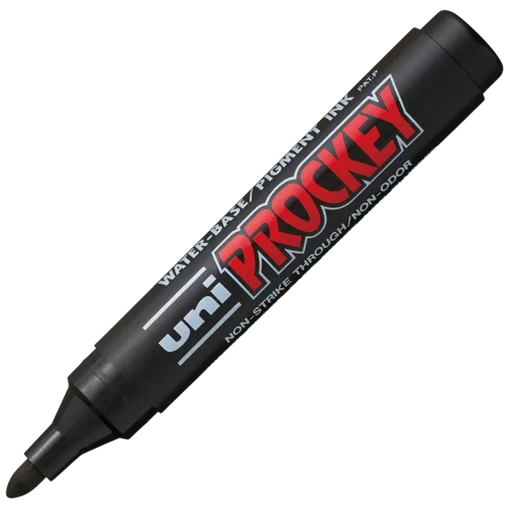 Uni prockey marker pm-122, veekindel, ümar ots 1,5-2 mm, must