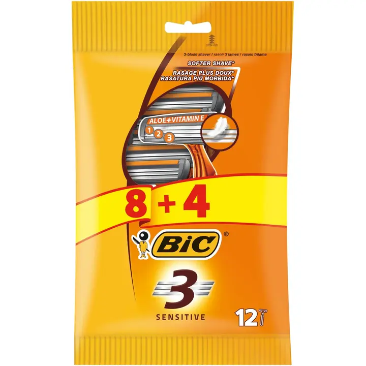 BIC varsiterä 3 Sensitive 8+4-pack