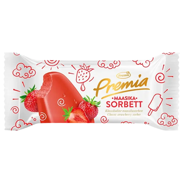 Maasikasorbett, 73g/80ml
