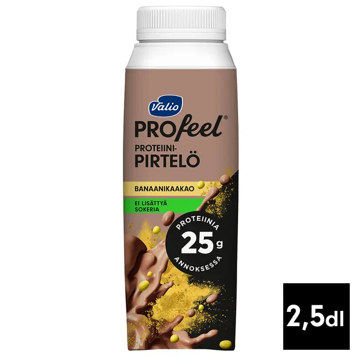 Valio PROfeel® proteiinipirtelö 2,5 dl banaanikaakao laktoositon