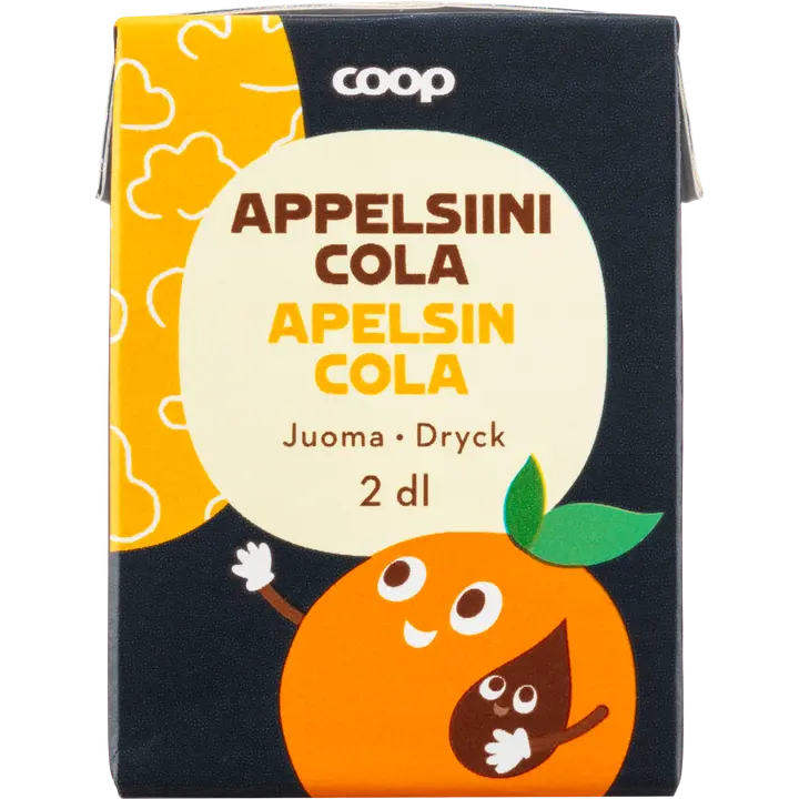 Coop appelsiini-colajuoma 2dl