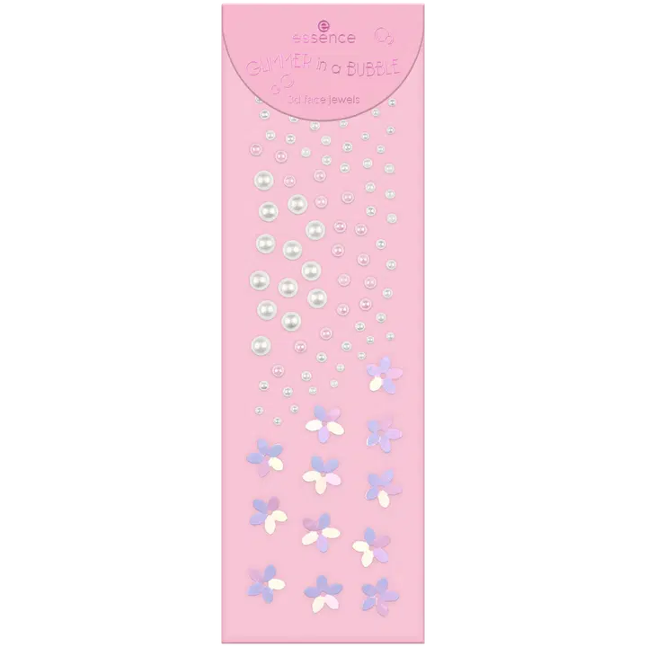 essence GLIMMER IN A BUBBLE 3d face jewels 01 Glimmer Glow Up 100 st