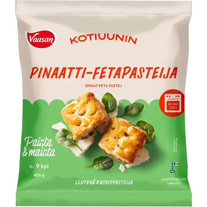 Vaasan Kotiuunin Pinaatti-fetapasteija 9x50g