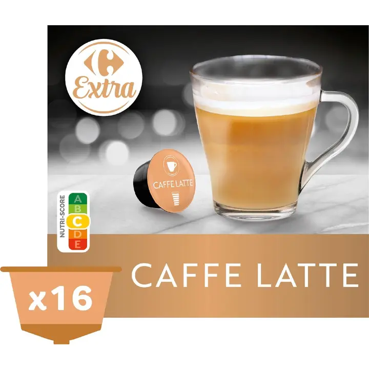 Carrefour Extra Cafe latte kahvikap 16pkl