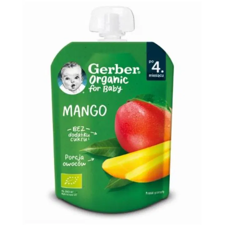 GERBER mangopüree, orgaaniline, 4k, 80 g