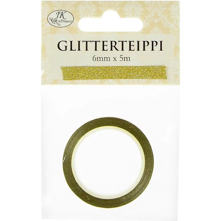 J.K. Primeco glitterteippi kulta 6mmx5m