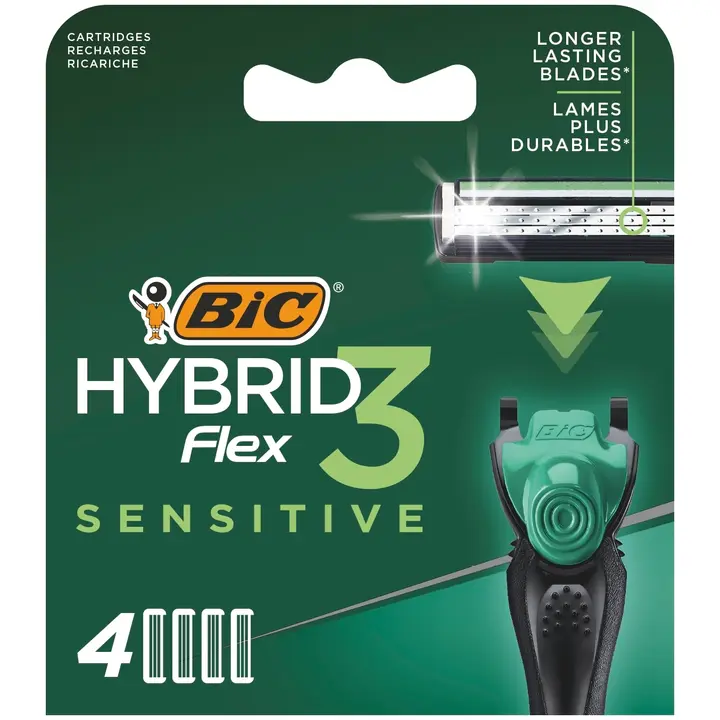 BIC Hybrid Flex 3 Sensitive varaterä 4-pack