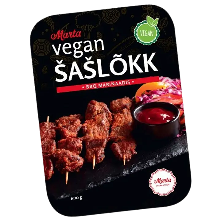 Vegan šašlõkk BBQ marinaadis 600g
