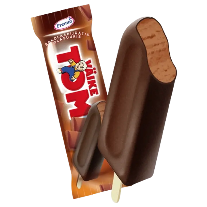 Väike Tom šokolaadijäätis šokolaadiglasuuriga, 90 ml