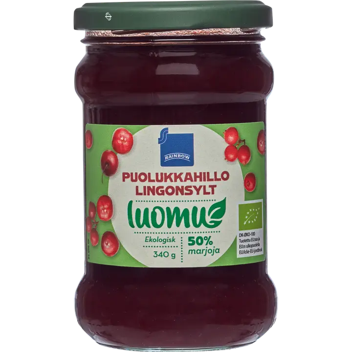 Rainbow puolukkahillo luomu 340 g