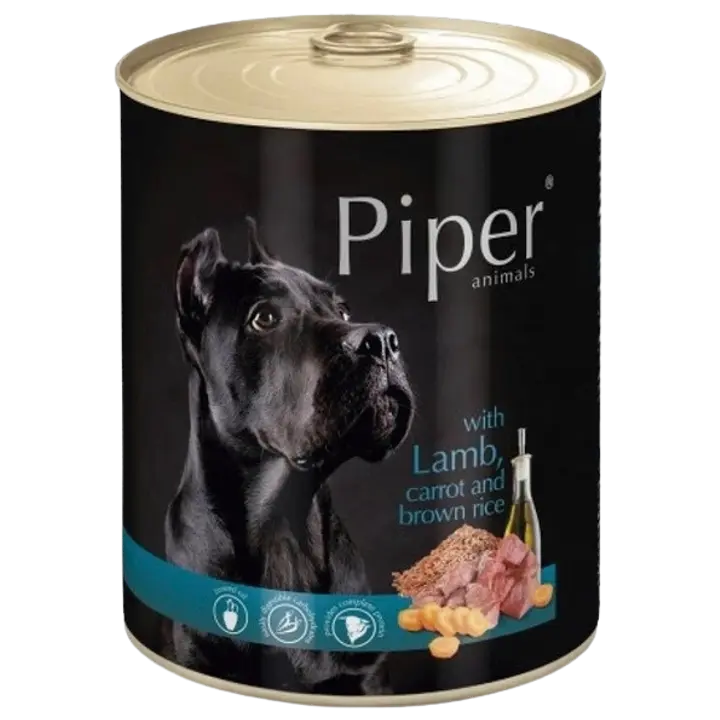 Piper konserv koertele lambaliha, porgandi ja pruuni riisiga 400g