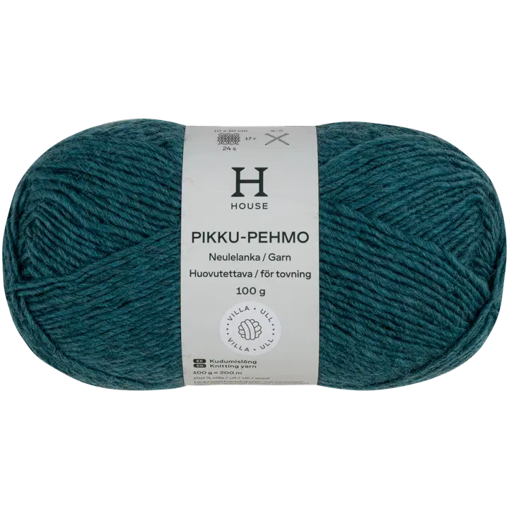 House ullgarn Pikku pehmo 100 g Teal green 200092