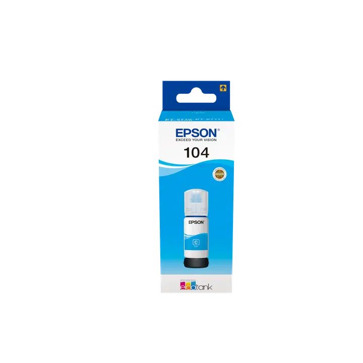 Epson mustepullo 104 syaani