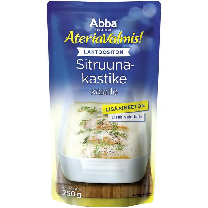 Abba AteriaValmis laktoositon sitruunakastike kalalle 250g