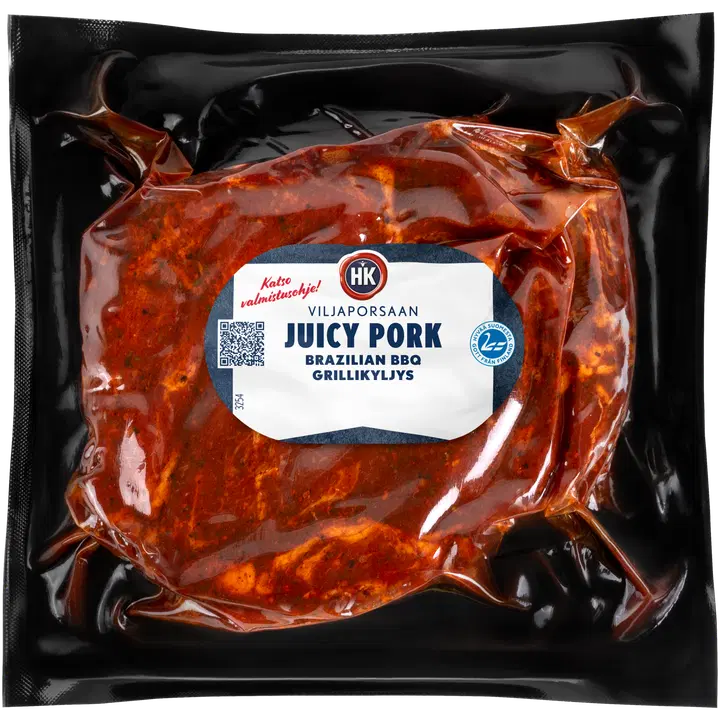 HK Viljaporsaan Juicypork-pihvi Brazilian BBQ n500g