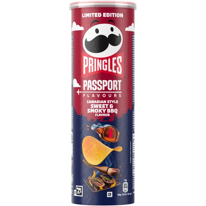 Pringles kartulikrõpsud Canadian Style Sweet&Smoky BBQ, 165g