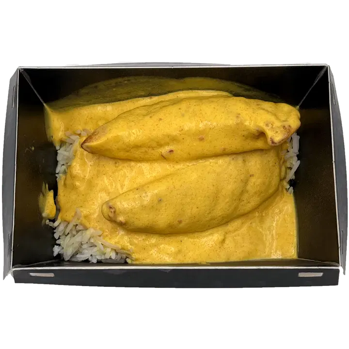 Helppoa ja herkullista kana mango-chilikastike ja riisi