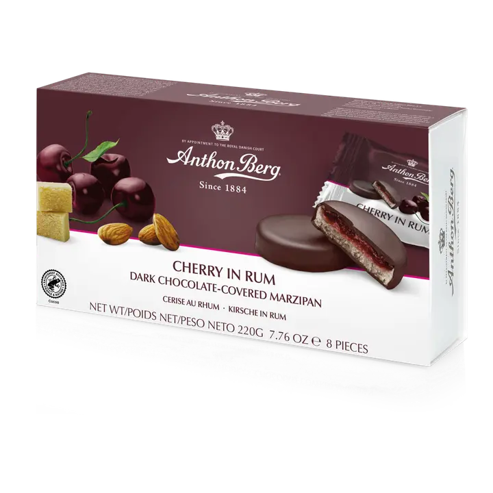 Anthon Berg Cherry in Rum, martsipanitäidisega 220g