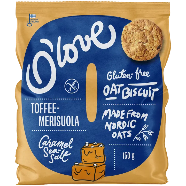 Porokylän O´love Toffee-merisuolakeksi 150 g gluteeniton