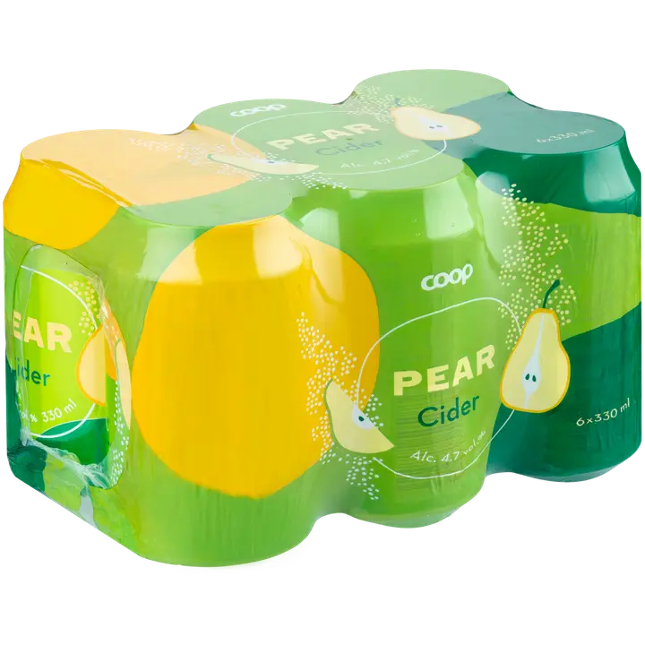 6 x Coop päärynäsiideri 4,7 % 0,33 l tlk