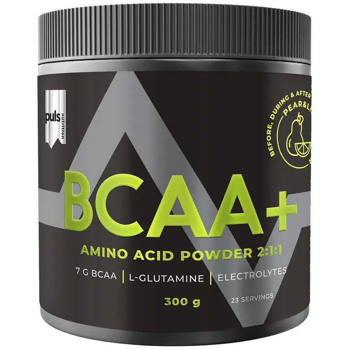 PULS BCAA+ 300 g Päärynän ja limen makuinen aminohappojuomajauhe