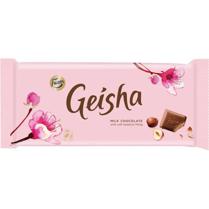 Fazer Geisha Hasselpähkinänougat suklaalevy 121g