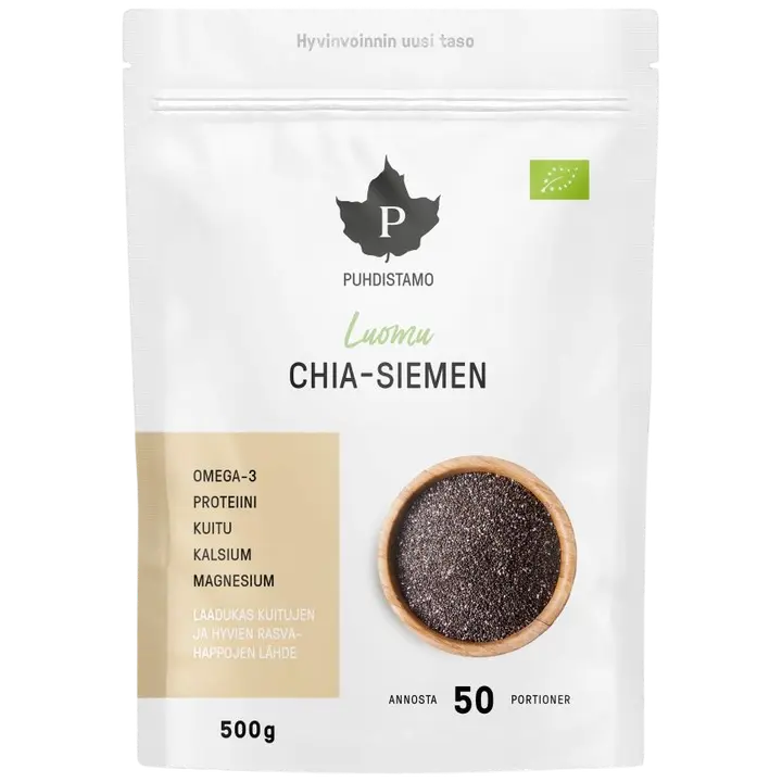 Puhdistamo Luomu Chia-siemen 500 g