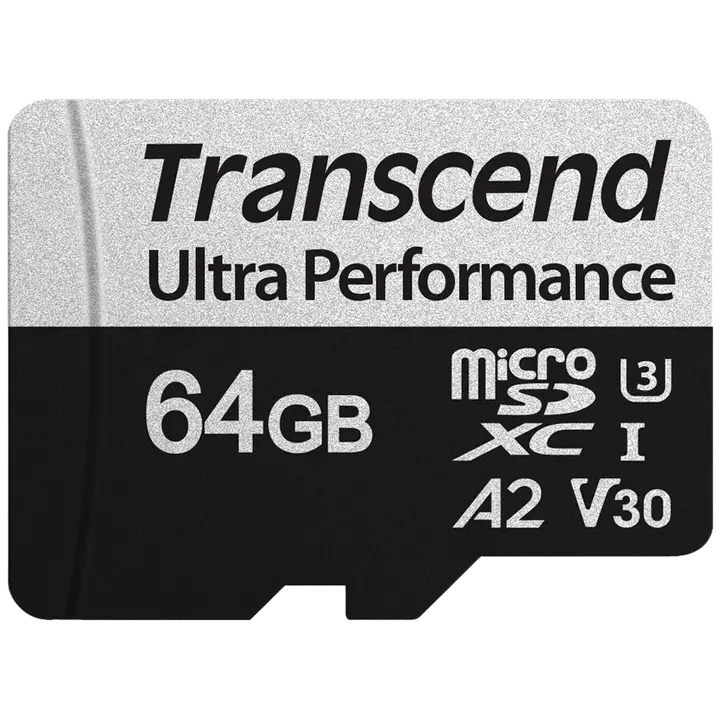 Mälukaart transcend u3 a2 microsd 64gb