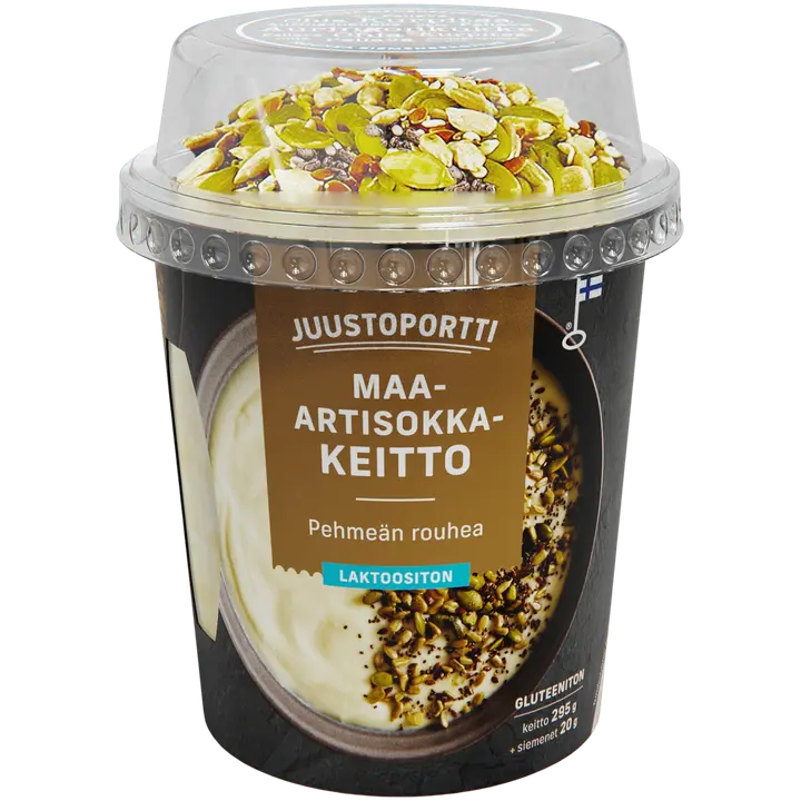 Juustoportti Pehmeän Rouhea Maa-artisokkakeitto 315g laktoositon gluteeniton