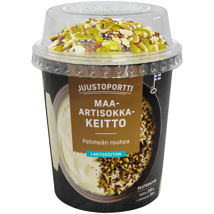 Juustoportti Pehmeän Rouhea Maa-artisokkakeitto 315g laktoositon gluteeniton