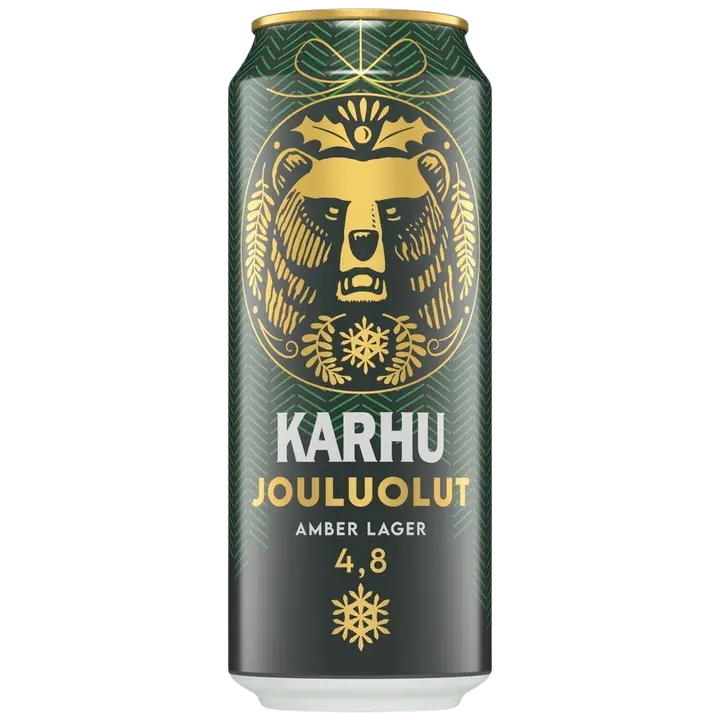 Karhu Jouluolut Amber Lager olut 4,8 % tölkki 0,5 L